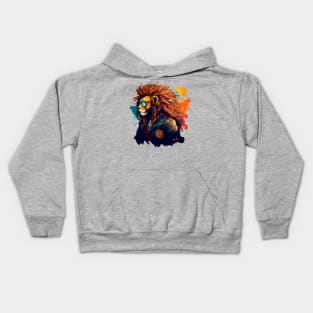 Hipster Lion Kids Hoodie